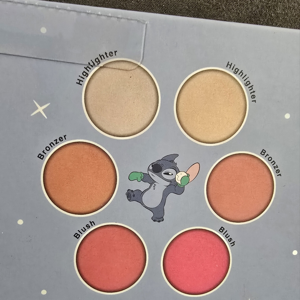 NEW DISNEY STITCH Complexion Palette 6 Shades of Bronzer, Highlighter, Blush - Picture 5 of 12